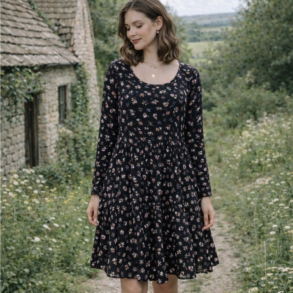 NEW Tinsel Floral Mini Dress Mesh Size 4X Cottagecore